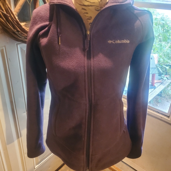 Columbia Zip Up Purple Fleece Hoodie Women's Size Small - Picture 7 of 8